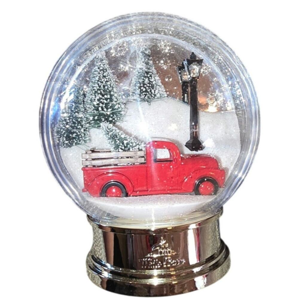Bath & Body Works Christmas 5" Vintage Red Truck Snow Globe Nightlight Plug
